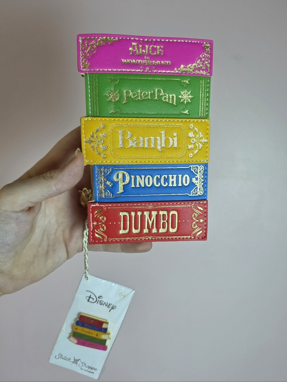 Disney Loungefly Book Stack Clutch Wallet